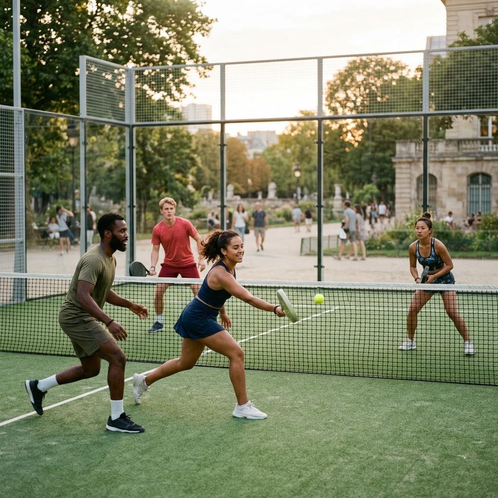 Padel doubles match