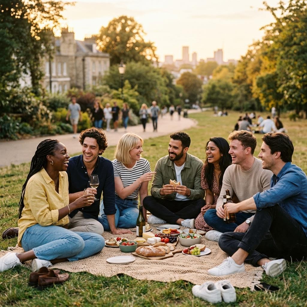 Friends at a picnic
